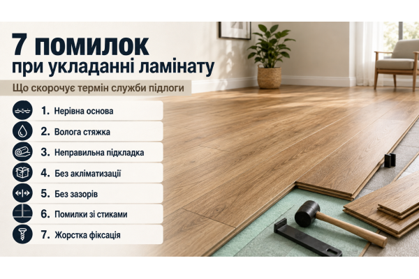 7 помилок при укладанні ламінату, які скорочують термін служби підлоги