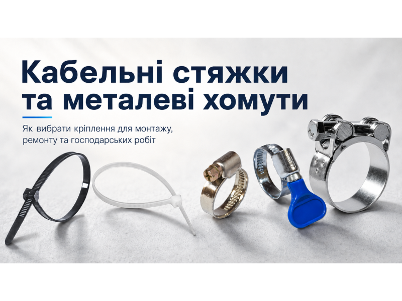 Кабельные стяжки и металлические хомуты: как выбрать крепление для монтажа, ремонта и хозяйственных работ