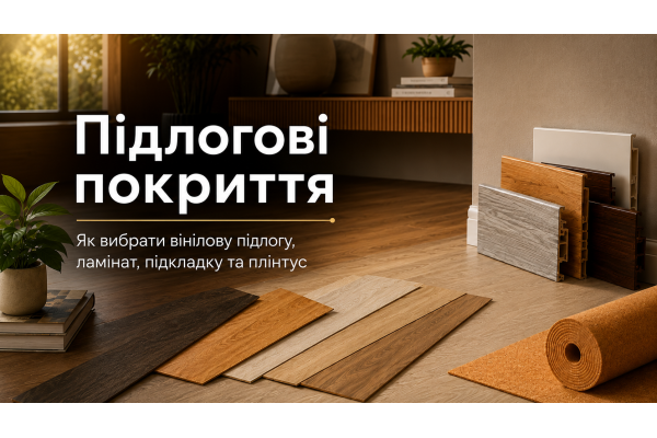 Підлогові покриття як вибрати вінілову підлогу, ламінат, підкладку та плінтус