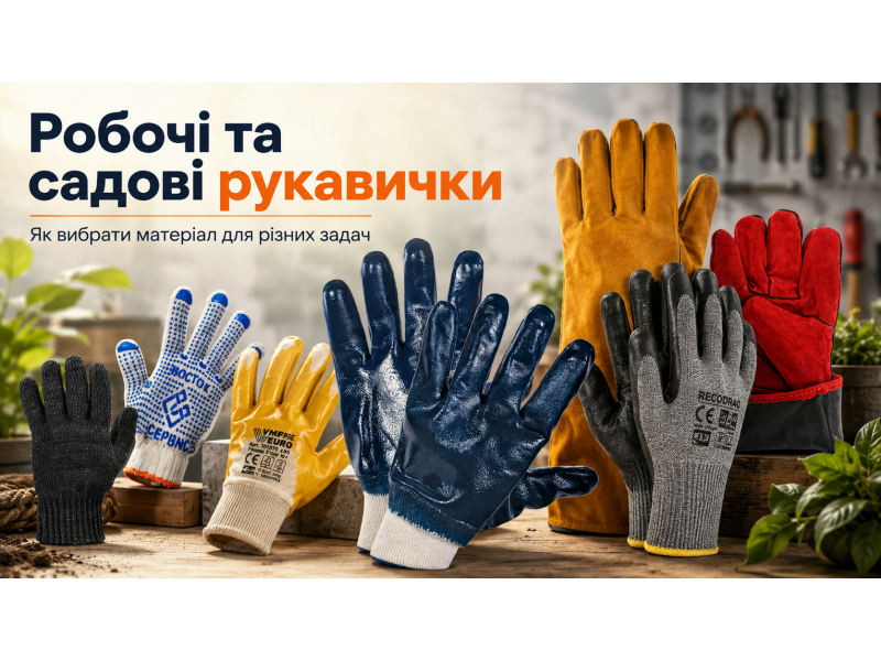 Рабочие и садовые перчатки: как выбрать материал для ремонта, строительства, склада и огорода