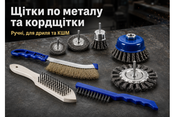 Щітки по металу та кордщітки: як вибрати для очищення іржі, фарби та металу
