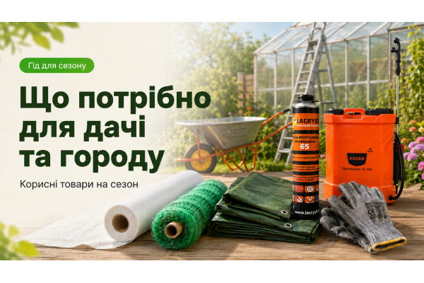 Що потрібно для дачі та городу на сезон