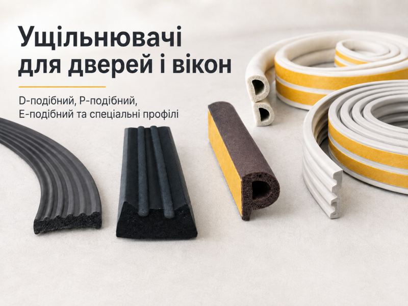 Уплотнители для дверей, окон и щелей: как выбрать D-, P-, E-образный и специальный профиль