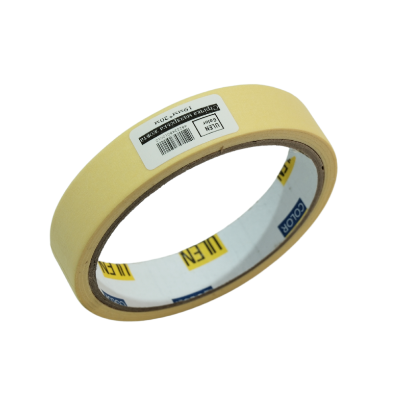Стрічка малярська ULEN Color жовта 19мм*20м (15/180)
