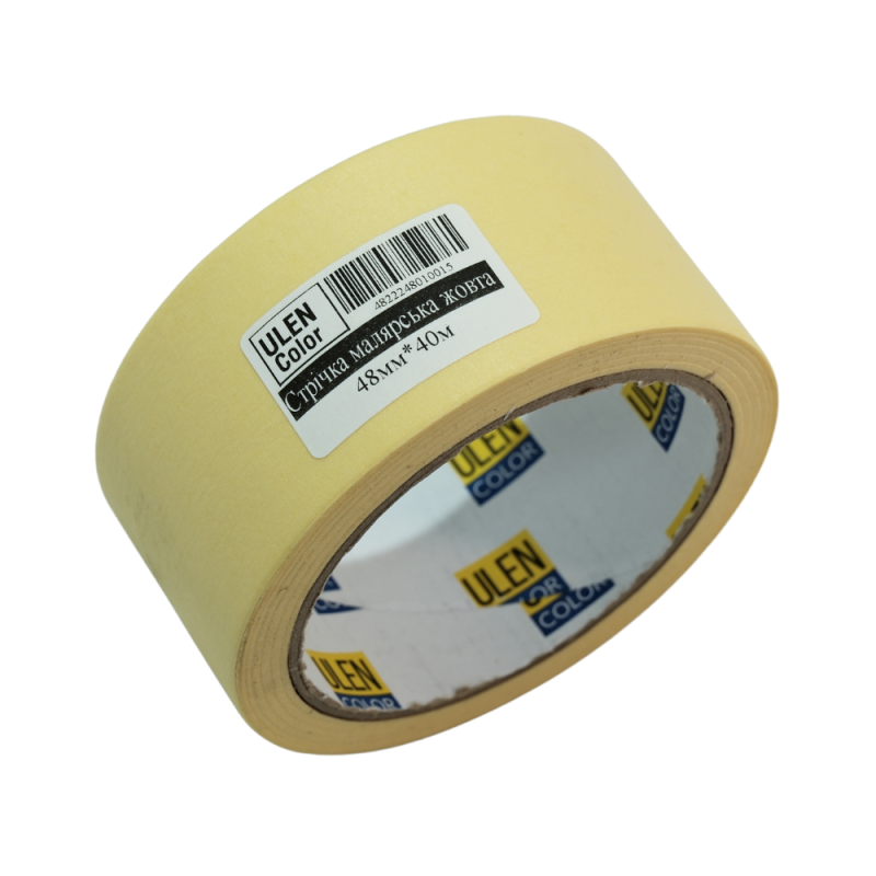 Стрічка малярська ULEN Color жовта 48мм*40м (6/72)