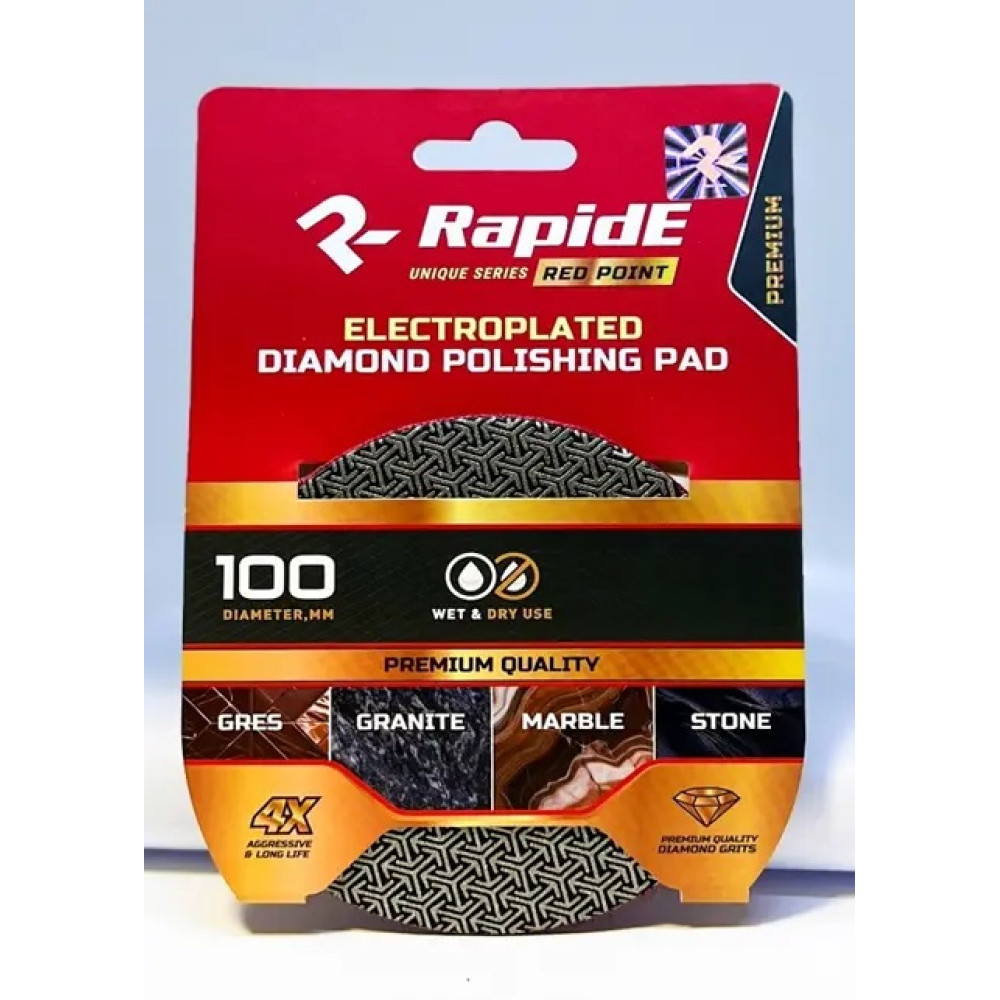 Ракушка алмазная (гальваническая) RapidE Red Point Electroplated O100мм P100