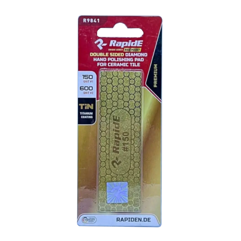 Алмазный ДВУСТОРОННИЙ шлифовальный брусок RapidE RED POINT P150/600 100×30 мм R9841