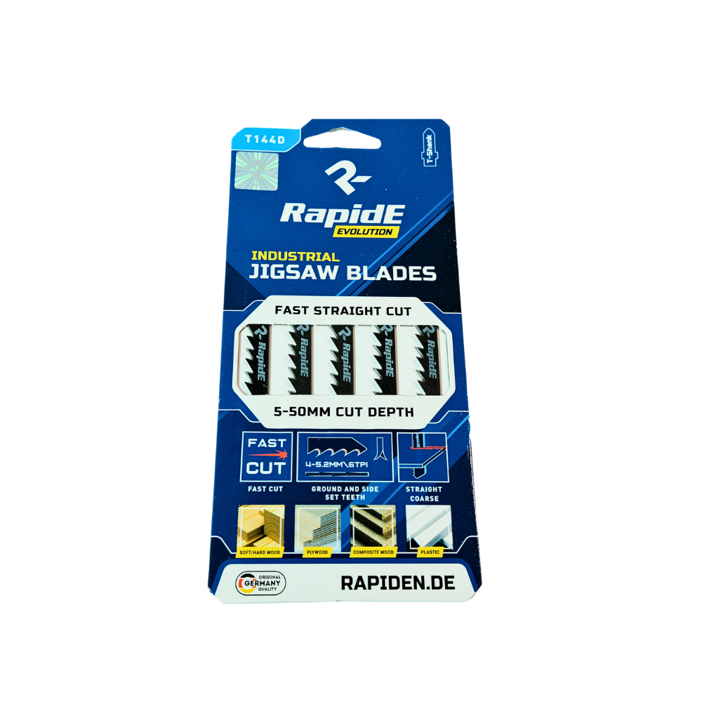 Холст для лобзика T144D: для дерева и PVC, 100/75 мм, быстрый рез (5 шт/уп)