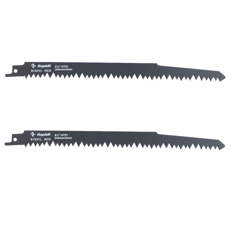Полотно сабельное RapidE Wood S1531L, 240mm, зуб 5mm/5TPI (2 шт)