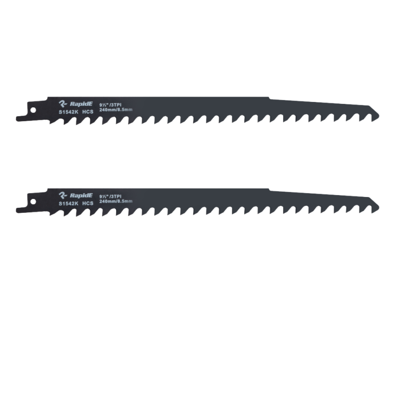 Полотно сабельное RapidE Wood S1542K, 240mm, зуб 8.5mm/3TPI (2 шт)