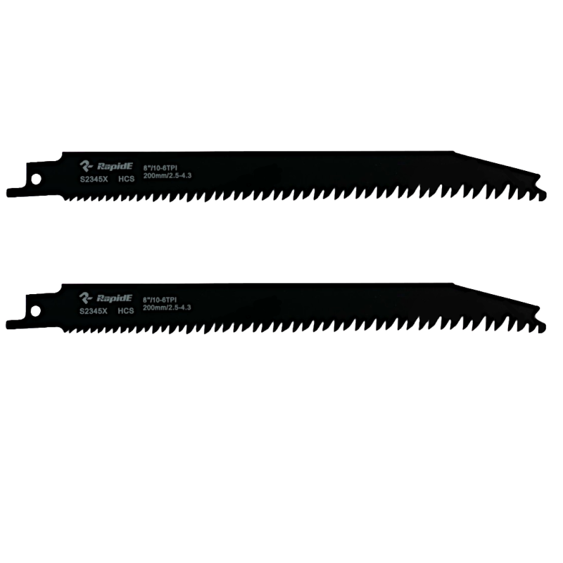 Полотно сабельное RapidE Wood S2345X, 200mm, зуб 2.5-4.3mm/6-10TPI (2 шт)