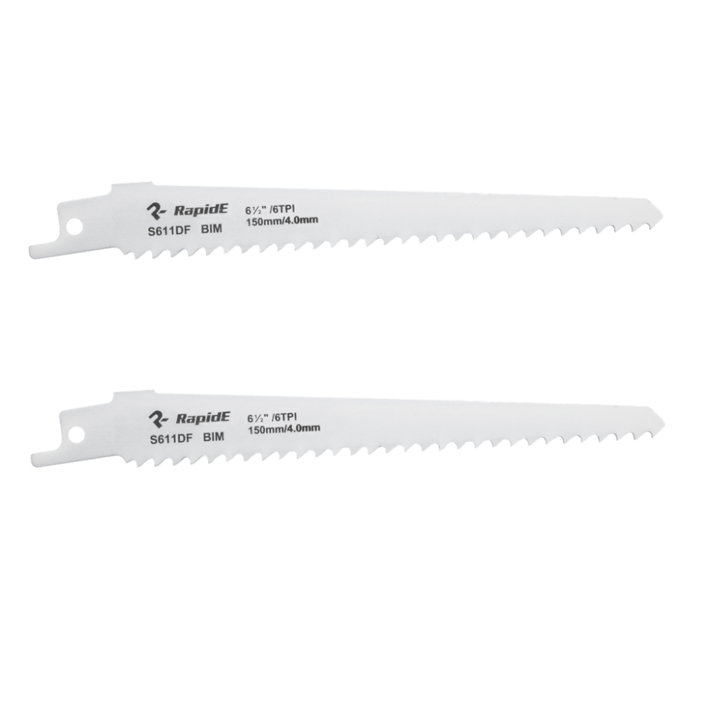 Полотно шабельне RapidE Wood & Metal S611DF 150mm, зуб 4mm/6TPI (2 шт)