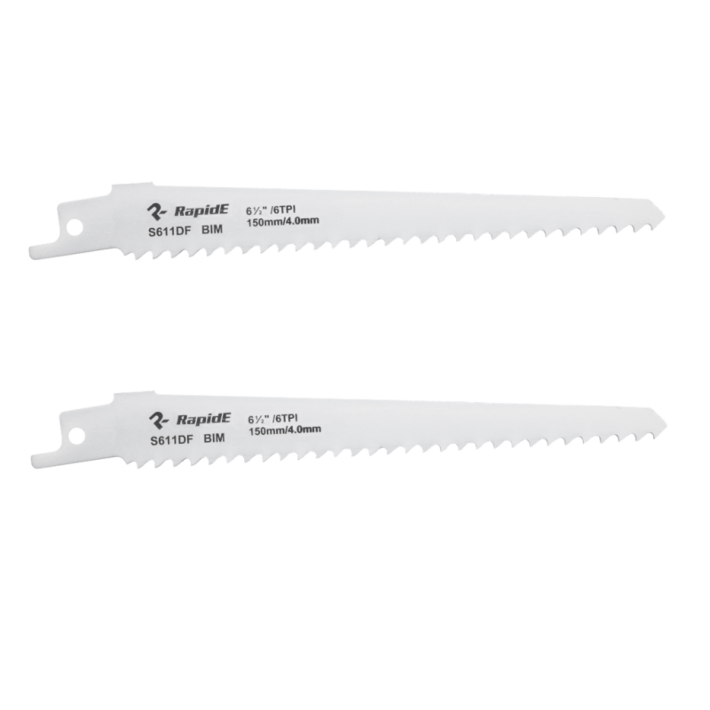 Полотно сабельное RapidE Wood &amp; Metal, S611DF, 150mm, зуб 4mm/6TPI (2 шт)