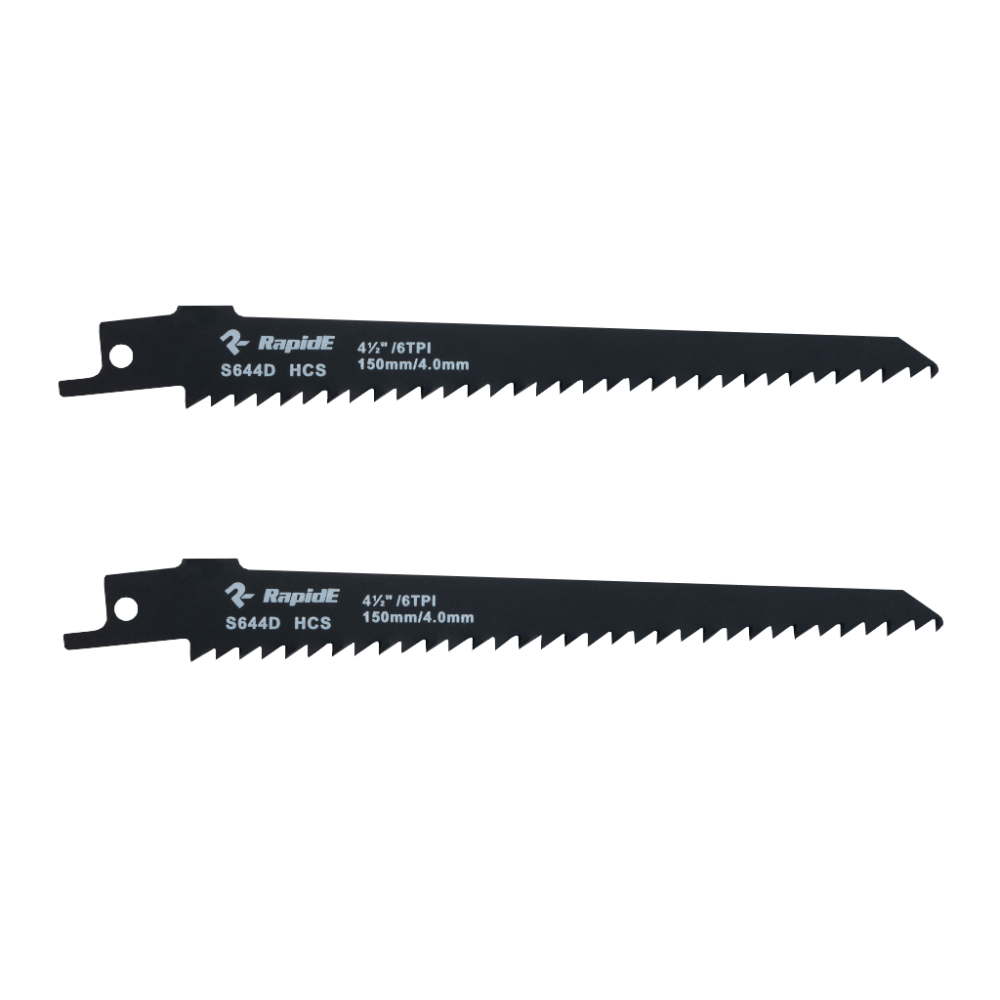 Полотно сабельное RapidE Wood S644D 150mm, зуб 4mm/6TPI (2 шт)