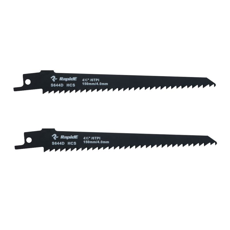 Полотно сабельное RapidE Wood S644D, 150mm, зуб 4mm/6TPI (2 шт)