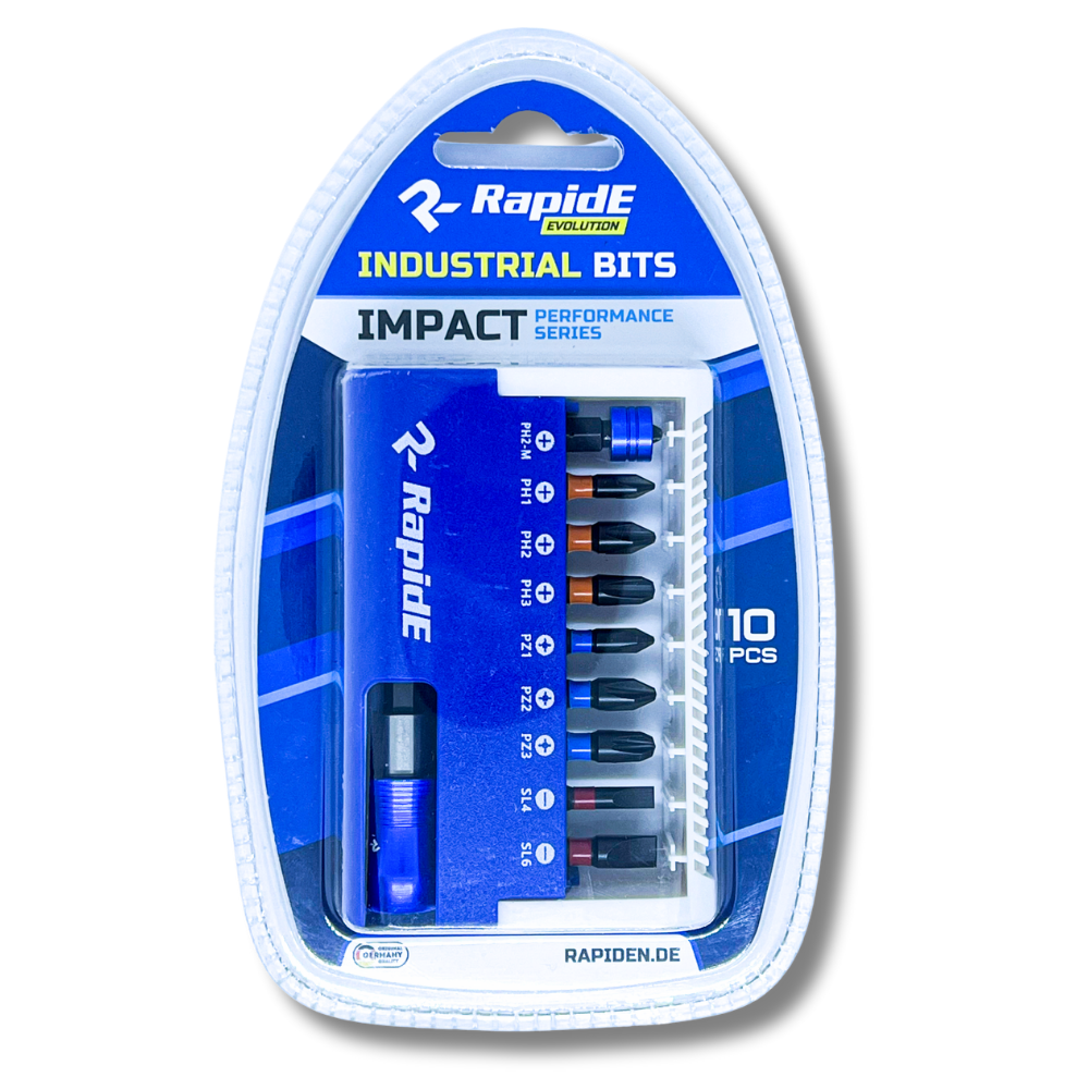 Набор бит RapidE Impact 10pcs с держателем