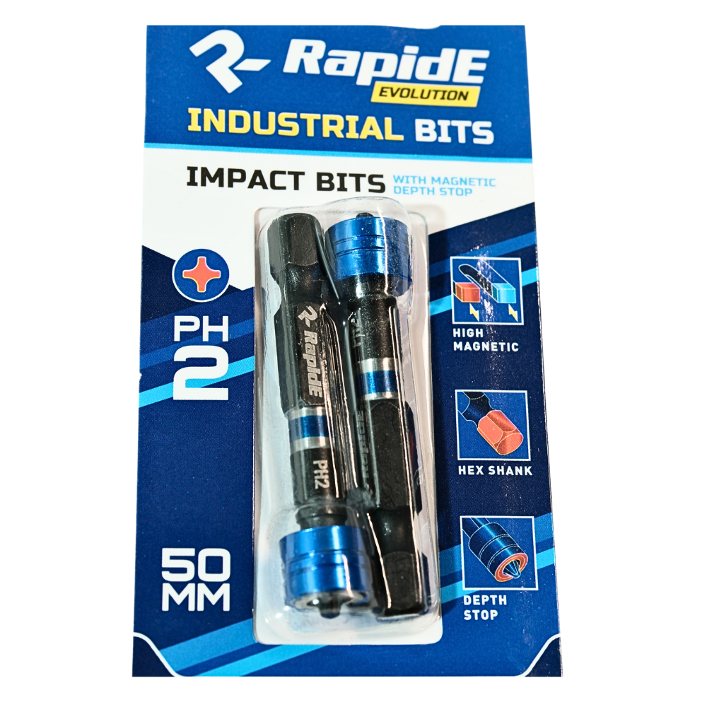Бита RapidE Impact PH2 длиной 50 мм с ограничителем