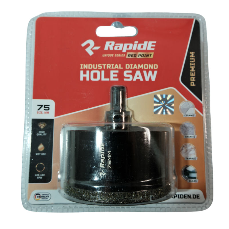 Алмазная коронка RapidE Red Point 75 мм