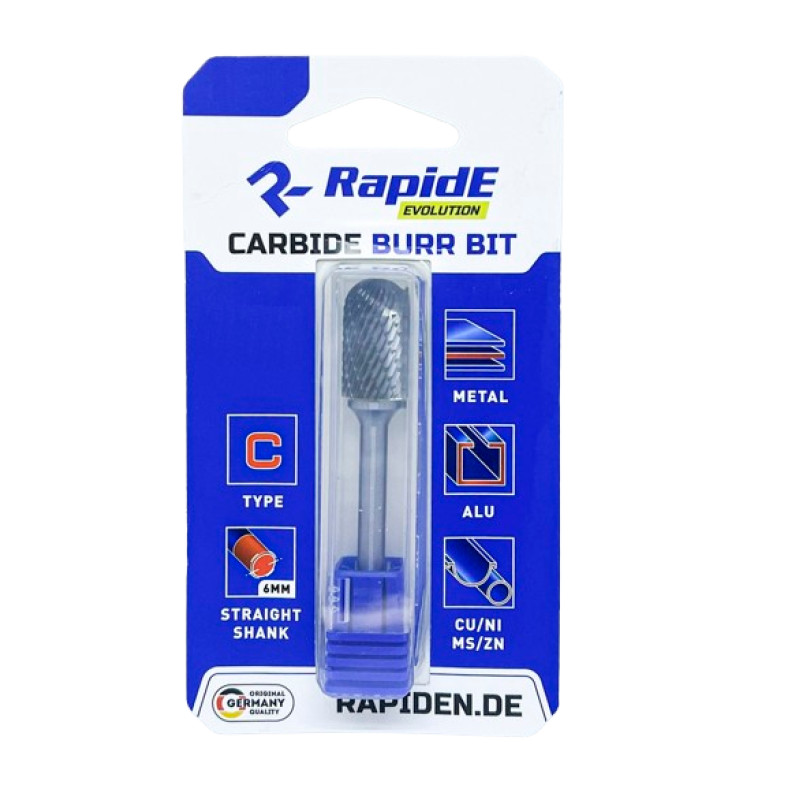 Борфреза RapidE R5722 Тип-C D-16мм циліндр зі сферичним торцем