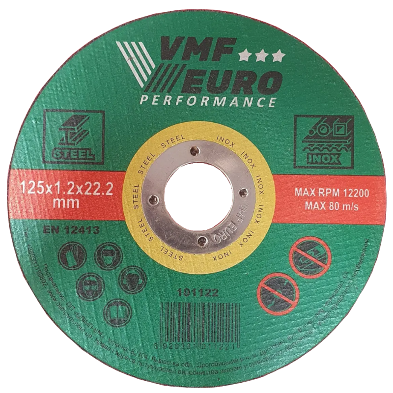 Диск отрезной для металла VMF Performance 125×1,2×22,2 мм (25шт)