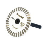 Алмазный мини-диск 80mm с круглым хвостовиком на дрель для чистки клея из под СВП