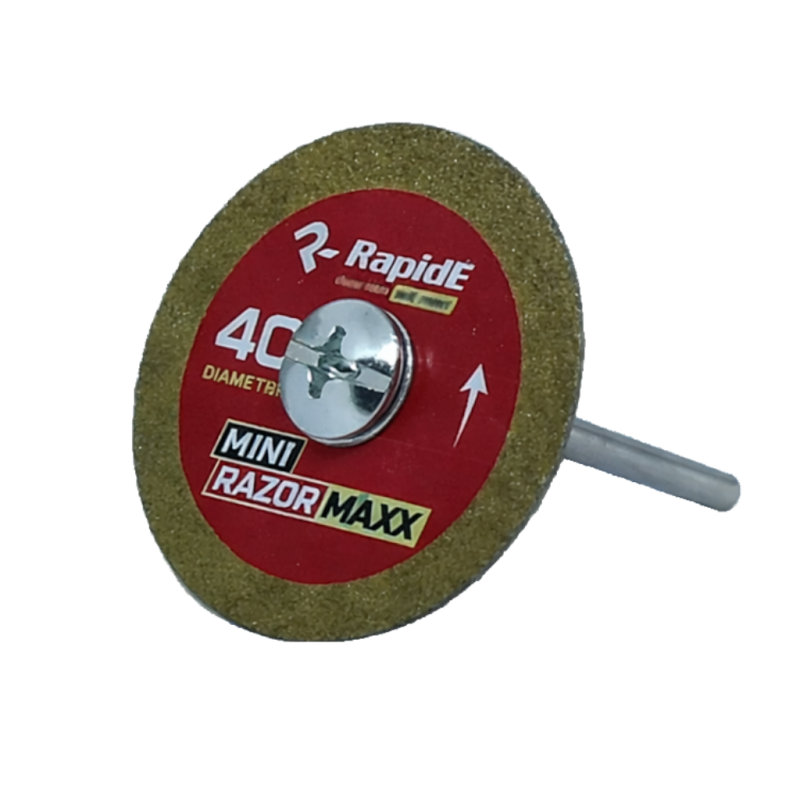 Алмазный диск RapidE RED POINT MINI  RAZORMAXX R9225 Vacuum Brazed 40 мм для гравера с держателем