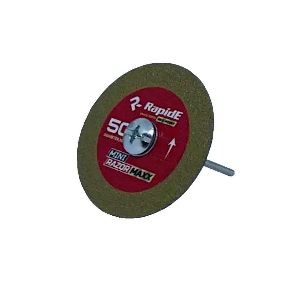 Алмазный диск RapidE RED POINT MINI  RAZORMAXX R9226 Vacuum Brazed 50 мм для гравера с держателем