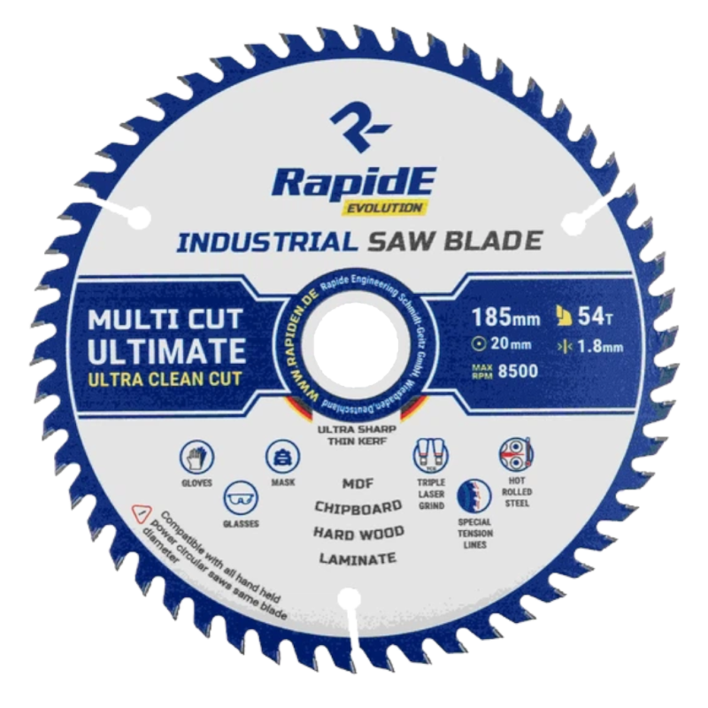 Диск по ламинату Rapide 185 х 20 х 54z INDUSTRIAL TCT SAW