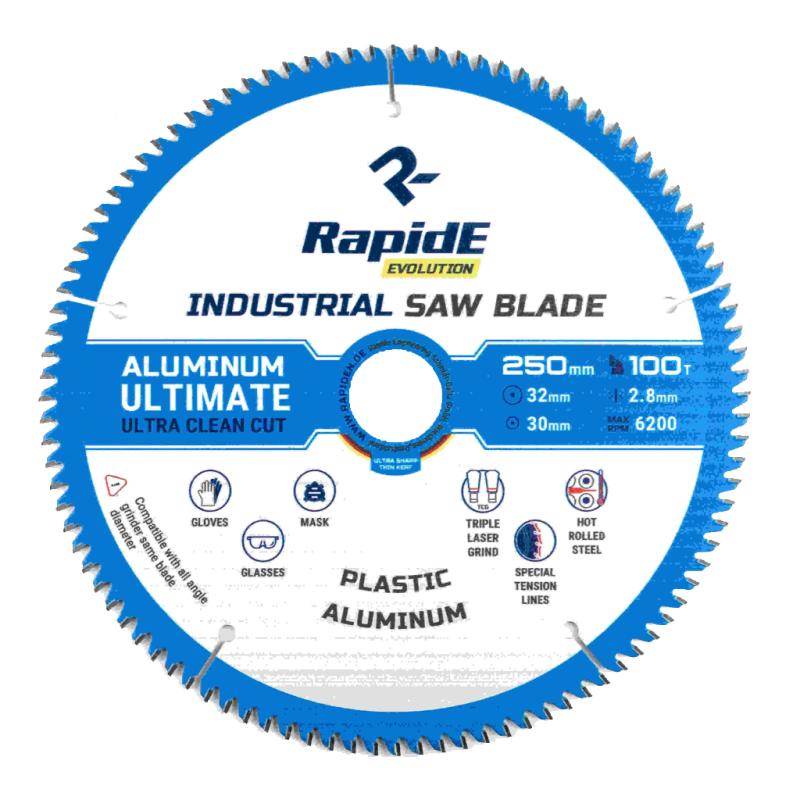 Диск по алюминию Rapide 250 х 30/32 х 100z INDUSTRIAL TCT SAW