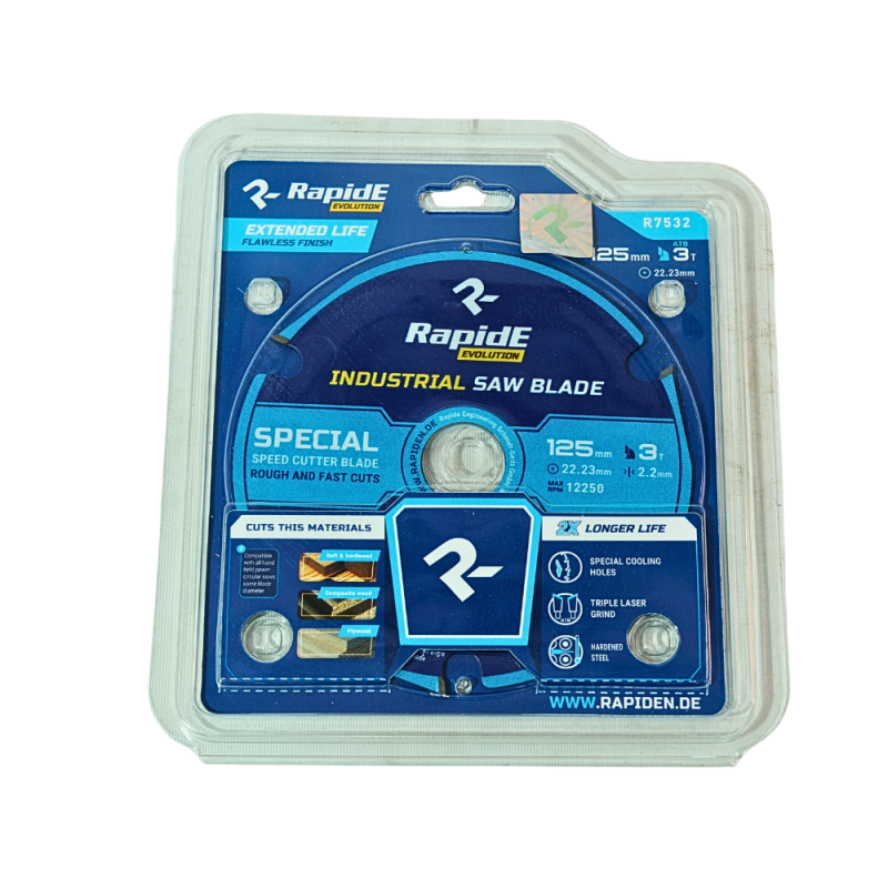 Диск по дереву Rapide INDUSTRIAL 125×22,2×3T