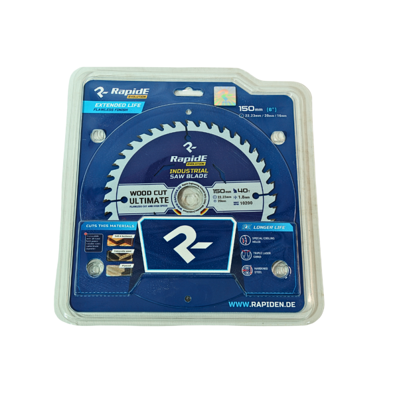 Диск по дереву Rapide INDUSTRIAL 150×20/22,2×40T