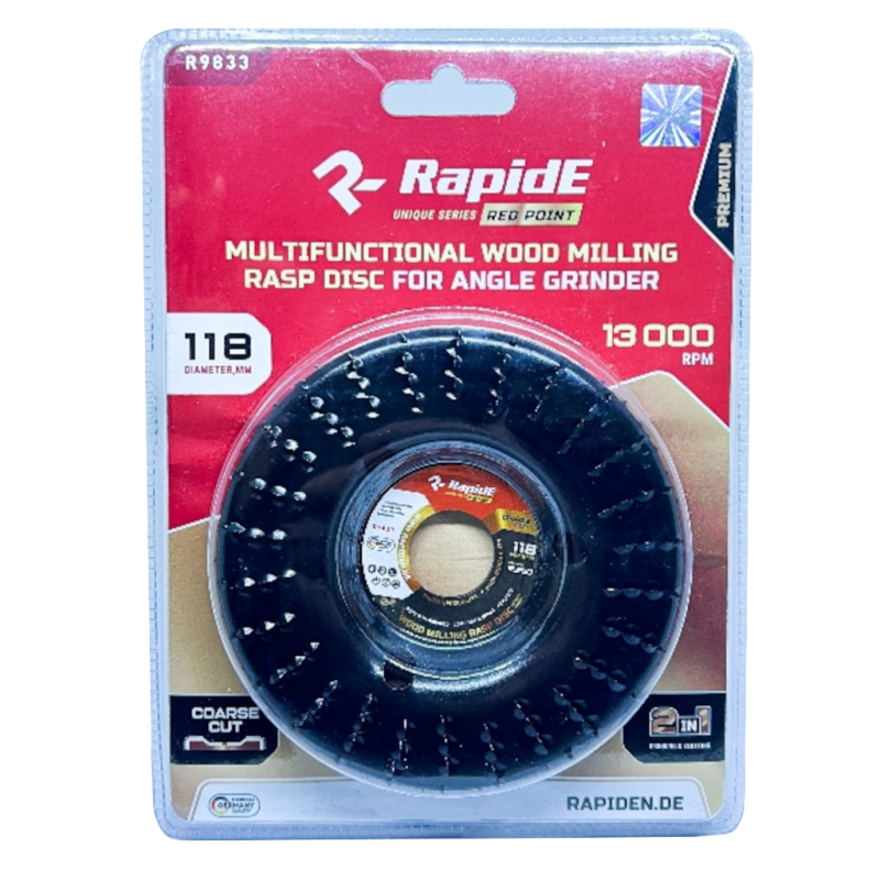 Диск шлифовальный по дереву RapidE RED POINT 2в1 118 мм R9833 ЧАШЕОБРАЗНЫЙ
