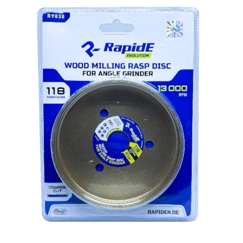 Диск шлифовальный по дереву RapidE 118 мм R9838 ЧАШЕОБРАЗНЫЙ