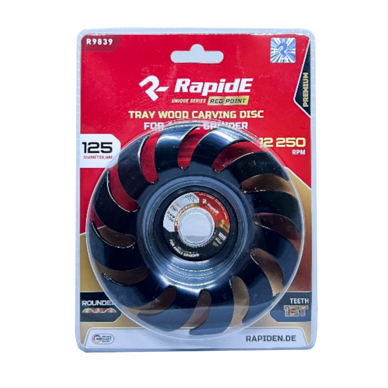 Диск шлифовальный по дереву RapidE RED POINT 125 мм*12T R9839 ЗУБЧАТЫЙ ЗАКРУГЛЕННЫЙ
