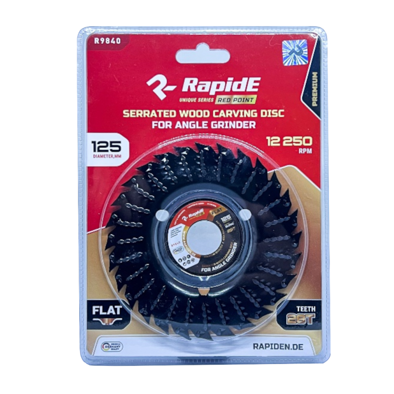 Диск шлифовальный по дереву RapidE RED POINT 125 мм*28T R9840 ЗУБЧАТЫЙ ПРЯМОЙ