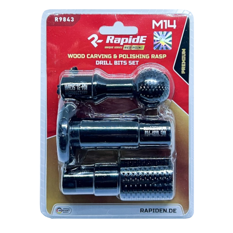 Набор насадок RapidE RED POINT M14 R9843 для фигурных работ по дереву