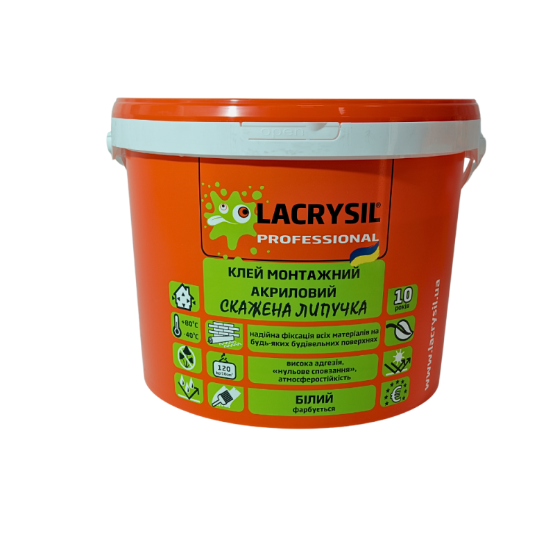 Клей акриловый Lacrysil "БЕЗУМЕННАЯ ЛИПУЧКА" белый 12 кг