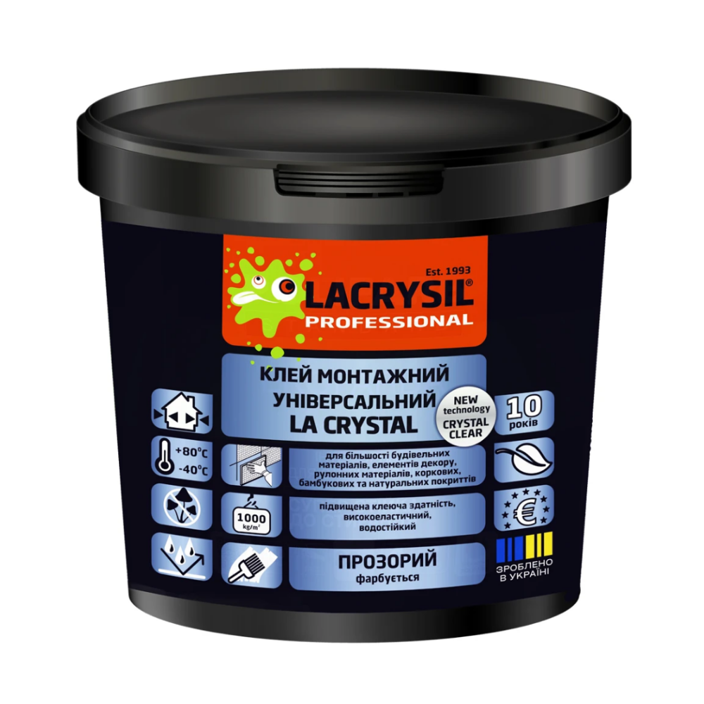 Универсальный монтажный клей Lacrysil 'LA CRYSTAL', прозрачный, 2,5 кг
