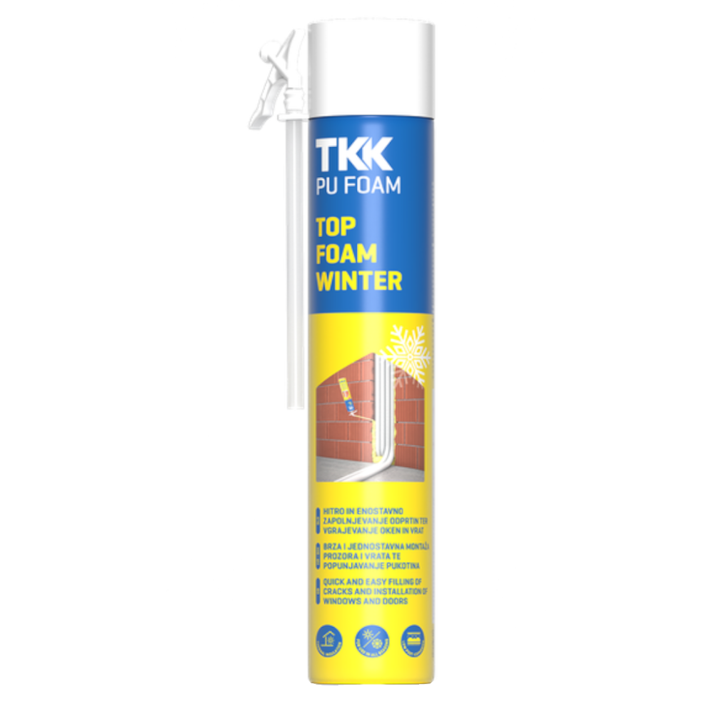 Пена ручная TKK PU FOAM TOP FOAM 750 мл, 65 л, зимняя
