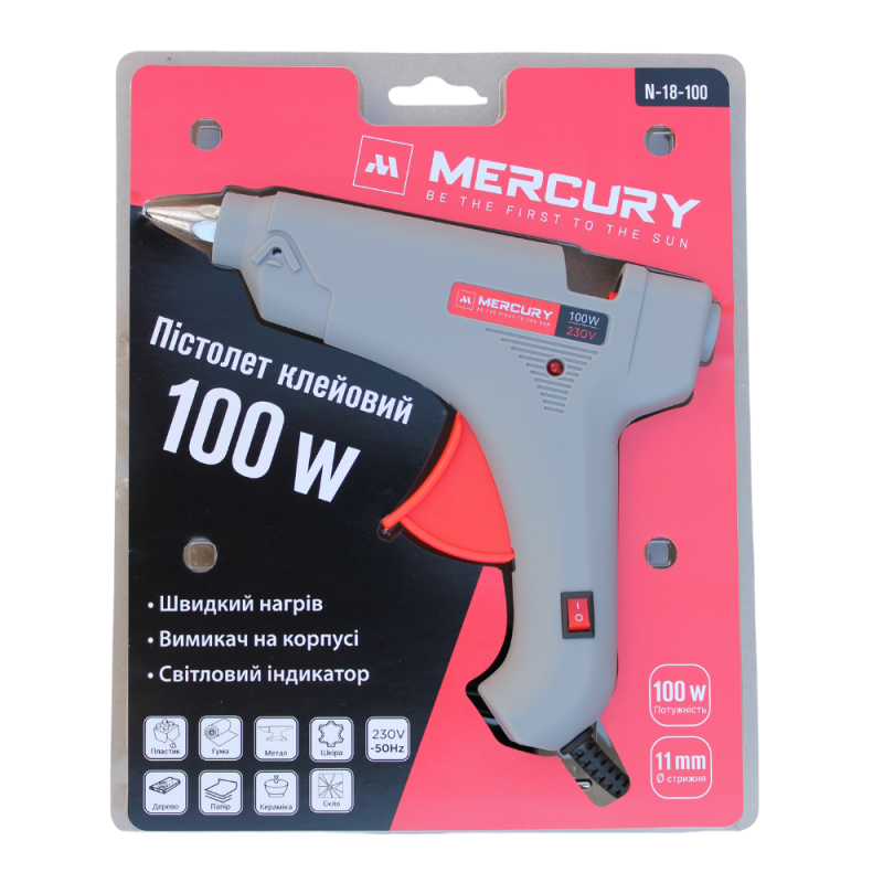 Клейовий пістолет 100W / 11 мм Mercury