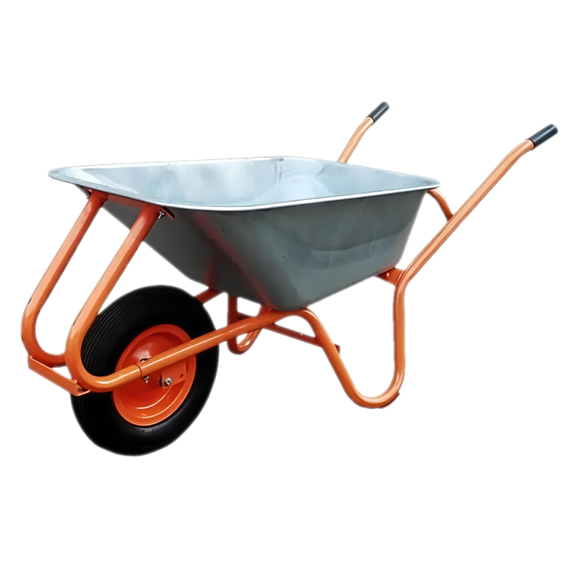 Тачка строительная VMF усиленная, 85 л/180 кг, PN колесо 4.00-8, оранжевая рама (GW-CO8520PN)