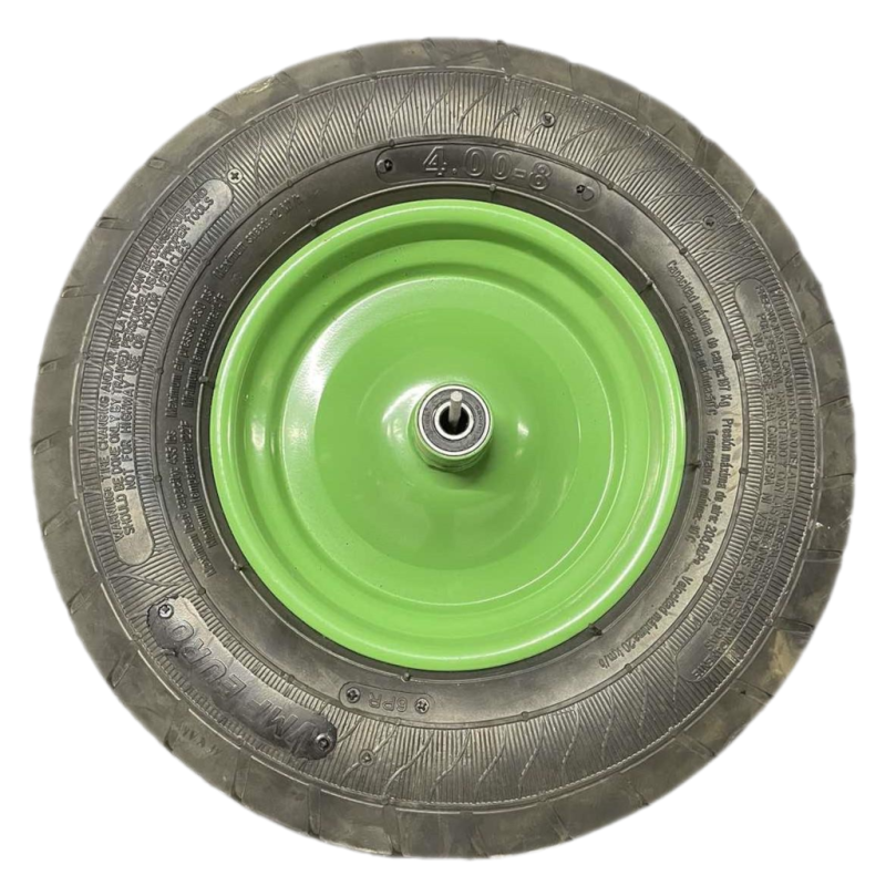Колесо PN – пневматическое VMF, 4.00-8, 6PR, подшипник 12 мм, с осью 155×113 мм (в комплекте)