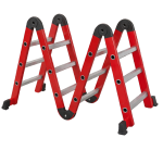 Алюминиевая лестница-трансформер 4×3 VMF EURO 3,46 м, красная