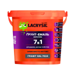 Грунт-емаль 7в1 акрилова Lacrysil графіт RAL 7024 - 2.5 кг